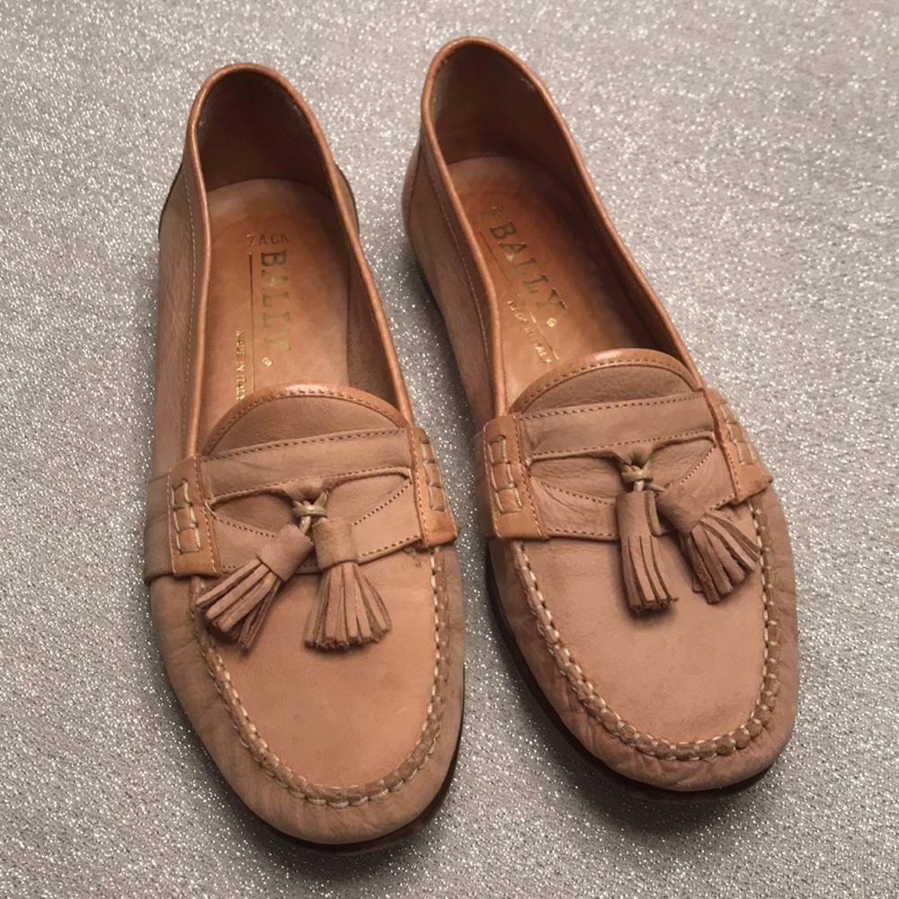 Bally 8 1/2 M loafers Tan women’s loafers leather